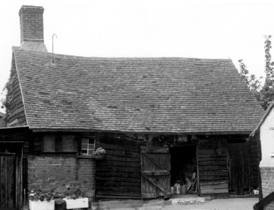 Gorrells Farm, Highwood, 18th century timber-framed brewhouse. (Ian P. Peaty)