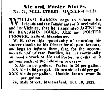 A gallon of weak beer could be bought for about one shilling (five new pence).