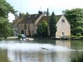 The picturesque limestone brewery. The swans are waiting for the spent grains
