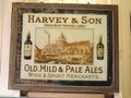 An old Harveys advertising sign