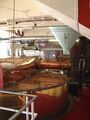 The mashing stage, brass and copper shining even though there were only half a dozen brews left to brew