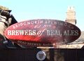 Unusual signage with the Head Brewers name. Andrew Brough had worked at Ma Pardoes and Sarah Hughes before starting Bridgnorth Brewing in 2007.
