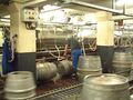 Cask racking in progress at 220 pieces per hour