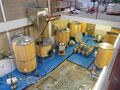 The recently commissioned 5brl Oban brew plant; hot liquor tank, mash tun, copper and four fermenters