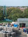 The short cut from the town over the bridge and the Recycling Centre dealing with packaging waste from the soft drinks operation on site
