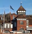 The brewery tower is a prominent Lewes landmark