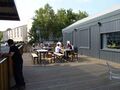 The outside upper deck at Drygate….