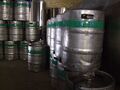 A population of kegs supplied by Morrow. They are washed and filled by hand