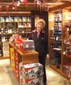 Kate Neame in the brewery shop