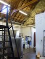 The brewhouse end of the old milking parlour