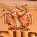 But detail from a poster proves it is a goat. Horns lower down the façade have been lost over the years