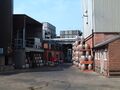 View of brewery yard towards the cask washer