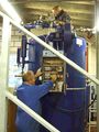 Fulton engineers installing the vertical boiler…