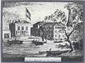An engraving of the brewery